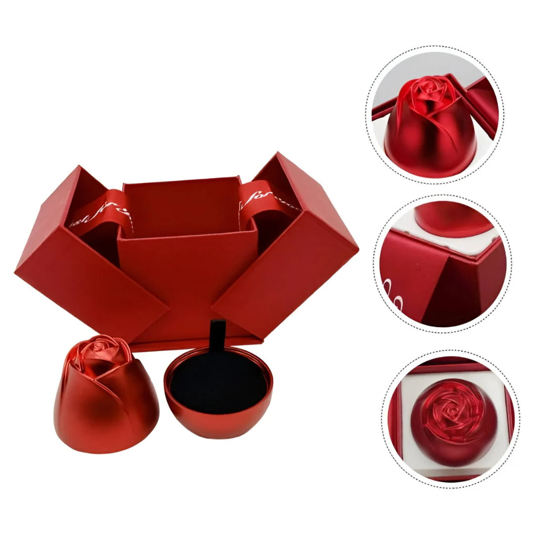 🌸 Rosa Mágica con Collar: Regalo Perfecto en una Caja Elegante ✨