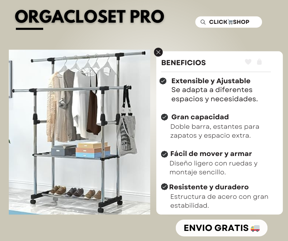 OrgaCloset Pro – Más Espacio, Más Orden, Cero Desorden