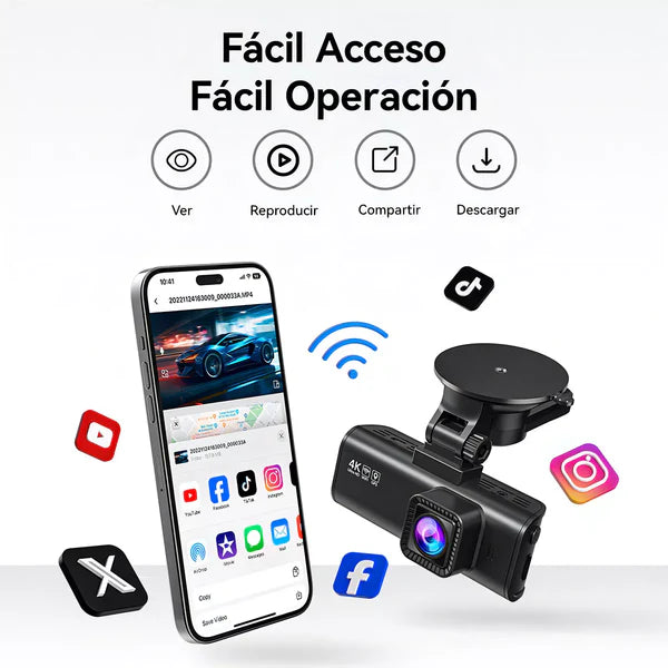 AutoPilot Cam 360 🚗📹 Cámara Frontal y Trasera 4K