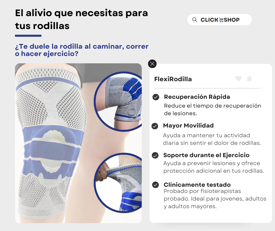 FlexiRodilla – Rodillera de Compresión con Gel y Soportes