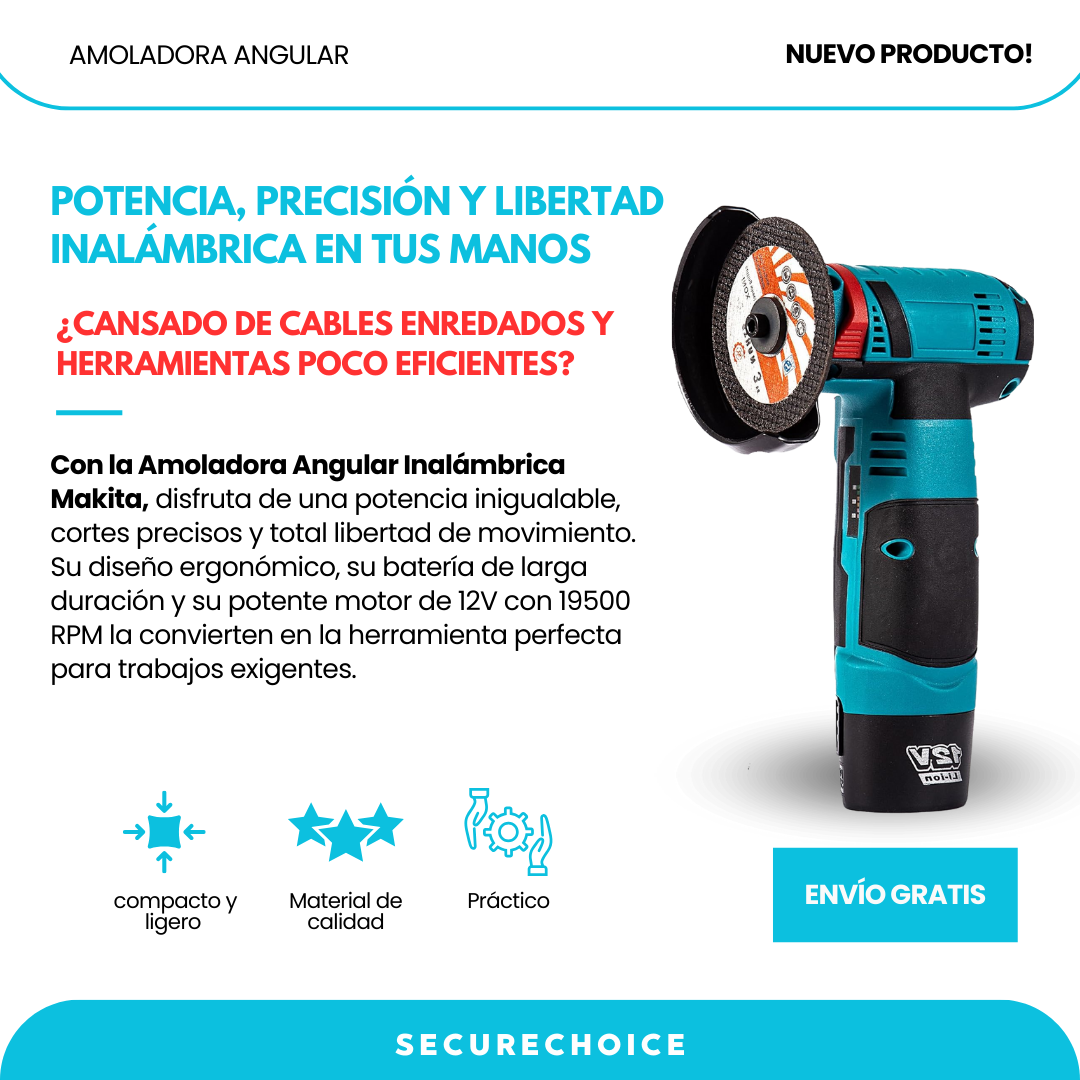 AMOLADORA INALÁMBRICA - MAKITA
