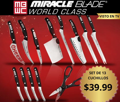🔪 Miracle Blade – Set de 13 Cuchillos Profesionales | Precisión y Durabilidad