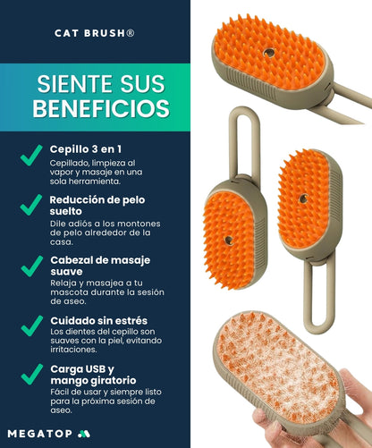 Cat Brush: Cepillo 3 en 1 para gatos