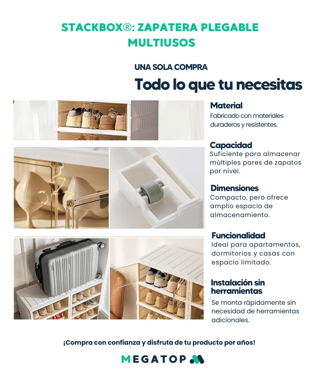 Zapatera Plegable multiusos