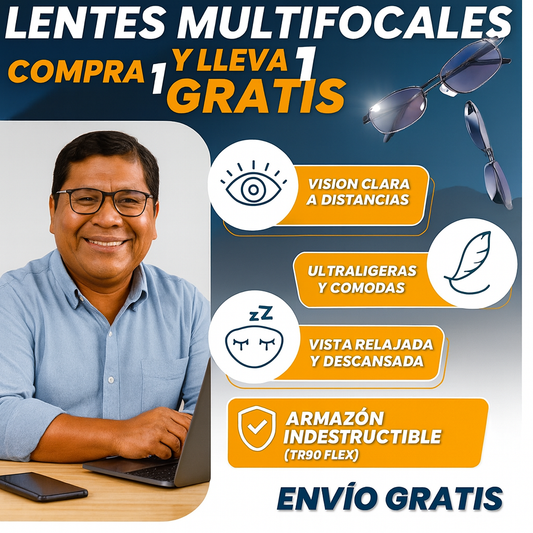 Lentes Multifocales 👓 |Compra 1 Recibe 2|