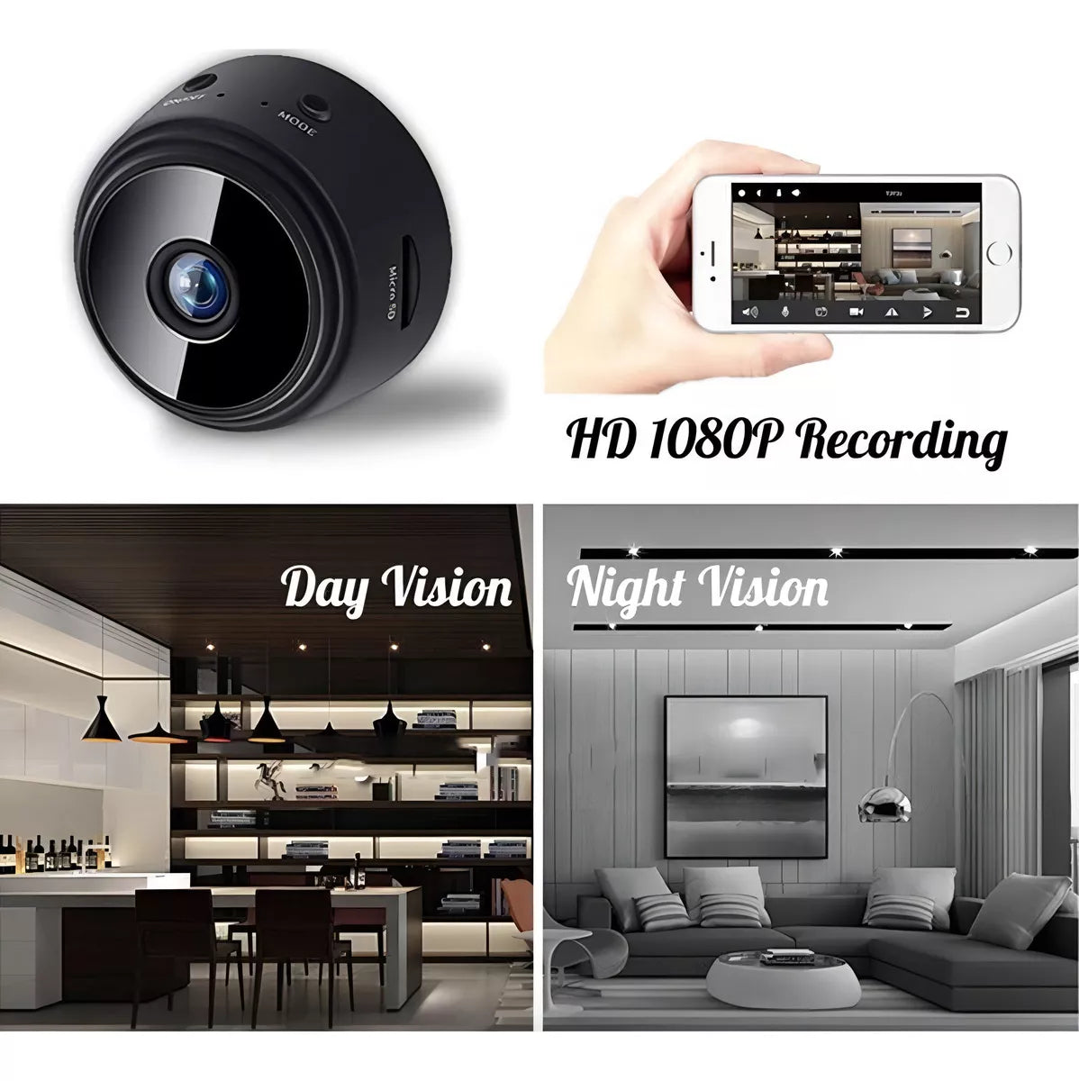 Mini camara espia magnetica full hd 4k ultra vision📹