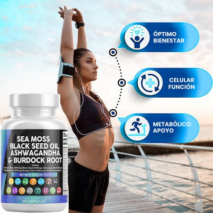 SEA MOSS XTREME – Aumenta Energía, Quema Grasa y Define Músculo | Fórmula con Ashwagandha