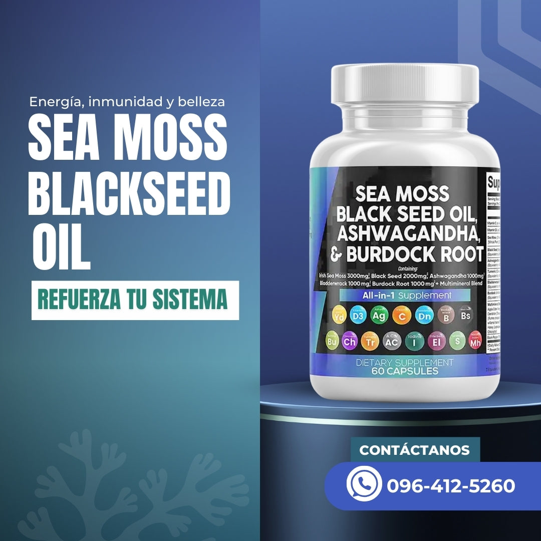 SEA MOSS XTREME – Aumenta Energía, Quema Grasa y Define Músculo | Fórmula con Ashwagandha