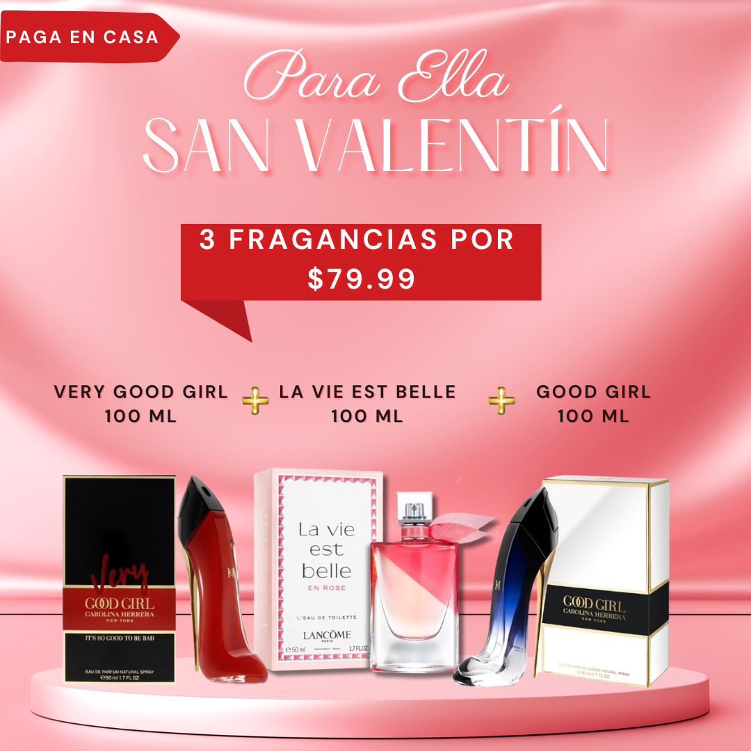 KIT 3 PERFUMES - PROMO SAN VALENTIN💞 LA VIE EST BELLE, VERY GOOD GIRL, GOOD GIRL 100 ML